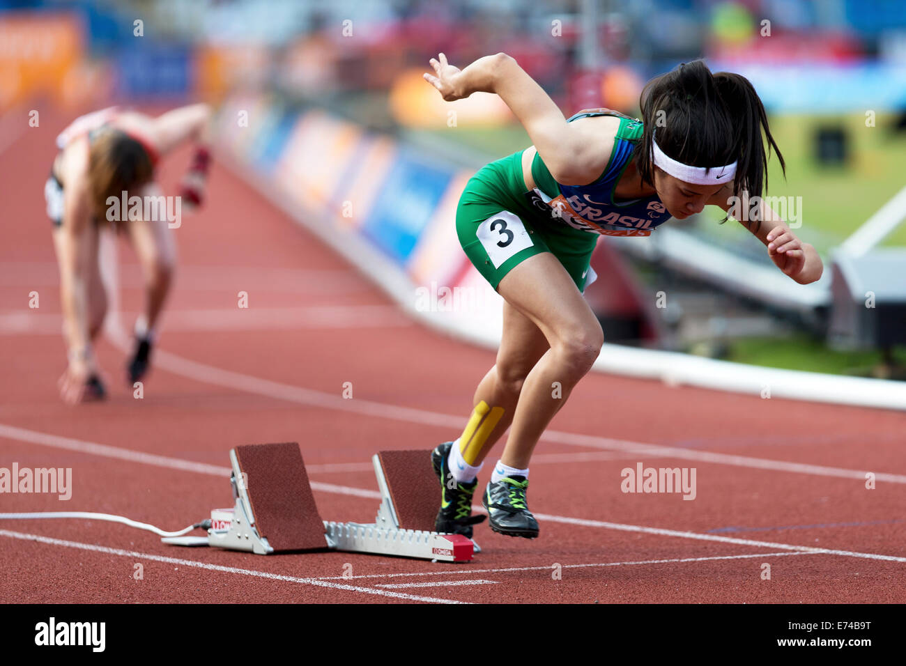 Veronica HIPOLITO, Women's 400m T 37-38, 2014 CIB Sainsbury's Grand Prix de Birmingham, Alexander Stadium, UK Banque D'Images