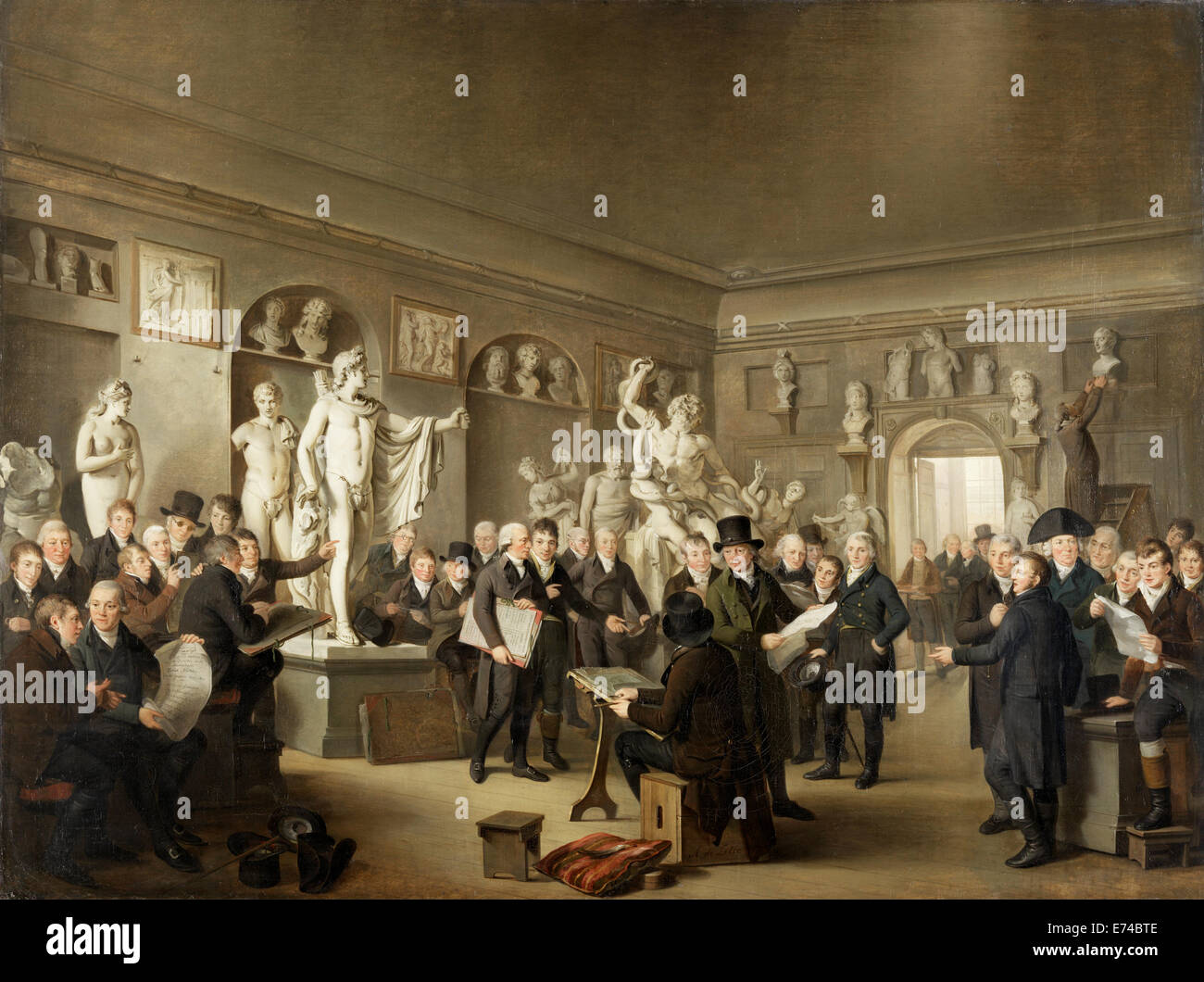 La galerie de sculptures de la société Felix Meritis - Par Adriaan de Lelie, 1806 - 1809 Banque D'Images