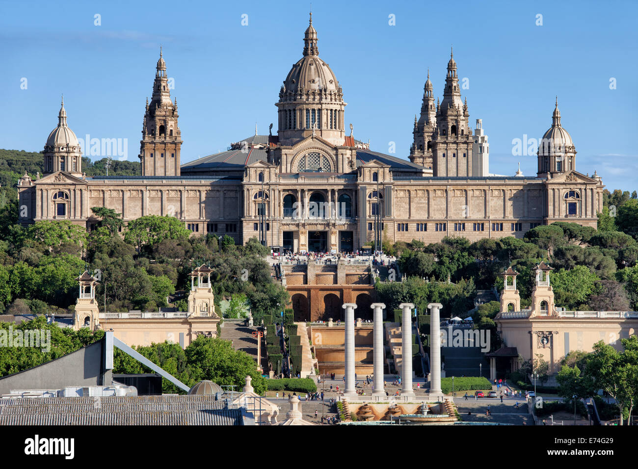 Musée national d'Art de Catalogne à Montjuic à Barcelone, Catalogne, Espagne. Banque D'Images