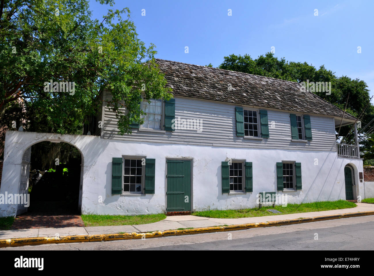 La plus ancienne maison de l'US (aujourd'hui musée), Saint Augustine, Floride, USA Banque D'Images