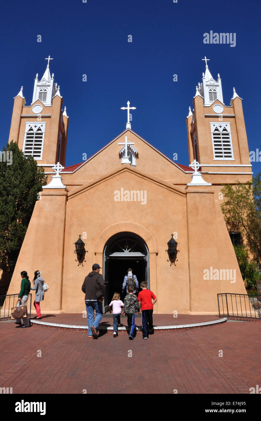 San Felipe de Neri église paroissiale, Albuquerque, New Mexico, USA - 1793 Banque D'Images