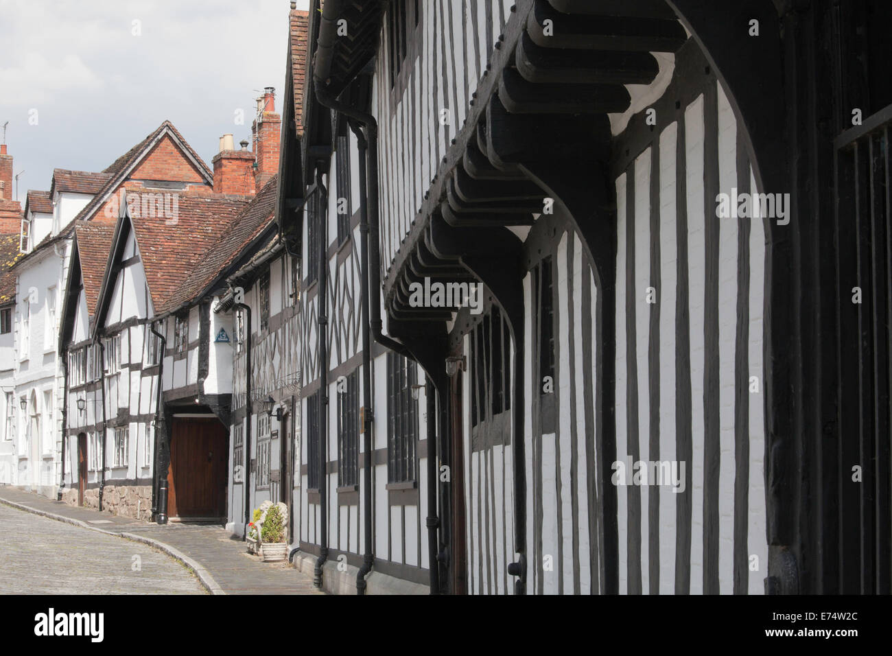 L'ARCHITECTURE TUDOR ANGLETERRE WARWICK Banque D'Images