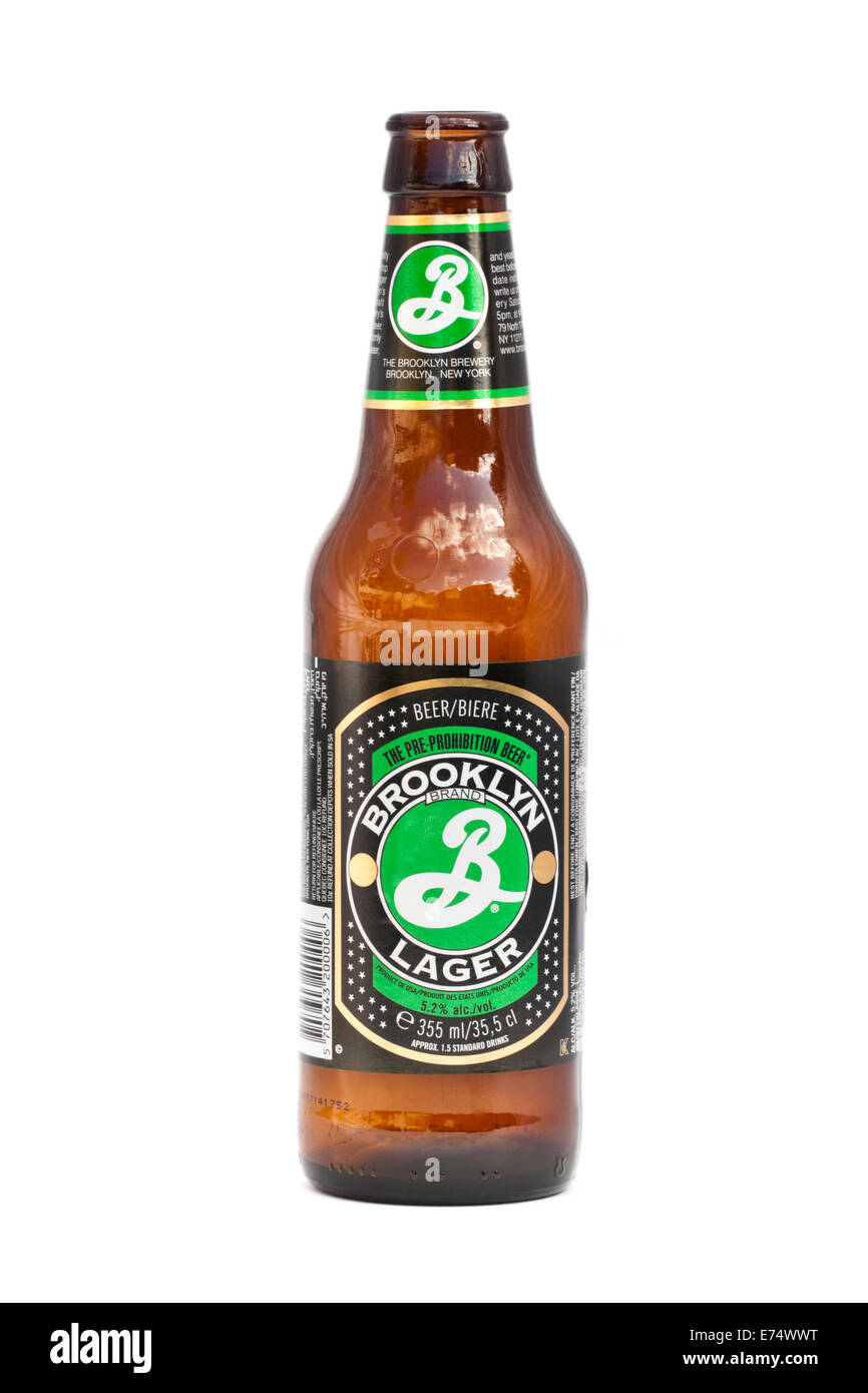 Bouteille de Brooklyn Lager, brassée et embouteillée par le Brooklyn Brewery, Brooklyn, New York, USA Banque D'Images