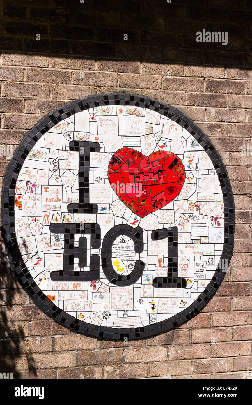 J'aime E.C.1 peinture murale - Londres Banque D'Images