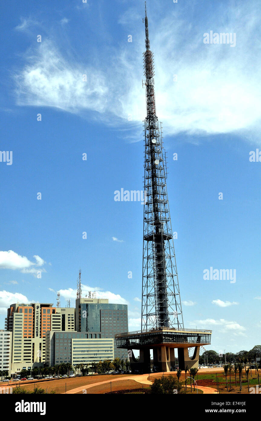 La tour de télévision de Brasilia, Brésil Banque D'Images