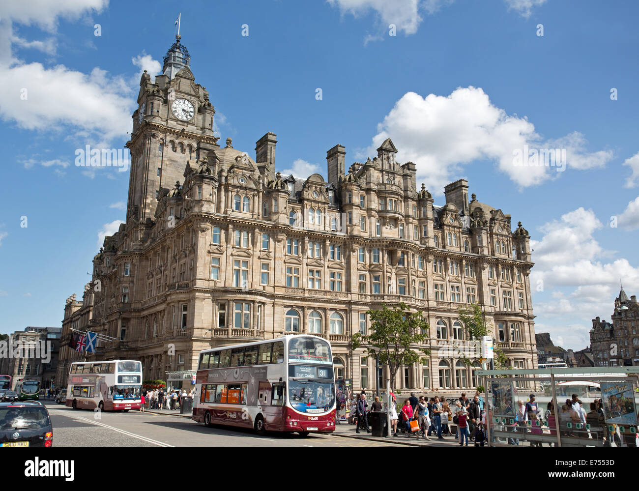 L'Hotel Balmoral à Princes Street, Édimbourg, Écosse. Banque D'Images