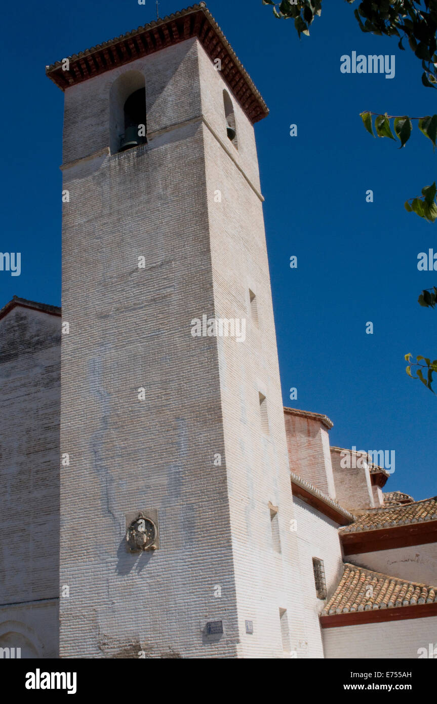 Clocher de l'église du sud de l'Espagne, Grenade Banque D'Images