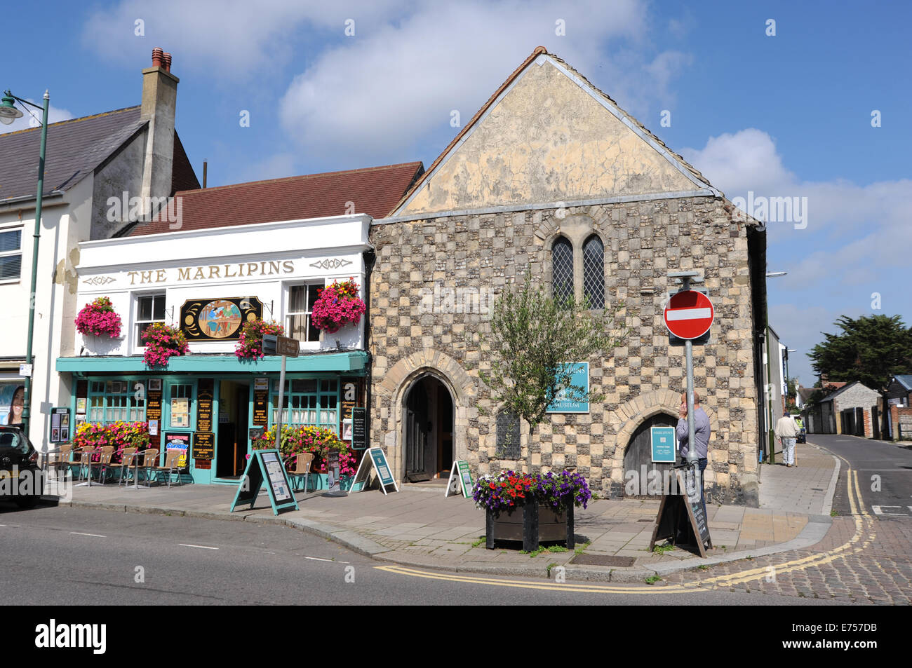 Shoreham Sussex UK L'Marlipins pub à côté de l'Marlipins Museum de Shoreham High Street Banque D'Images