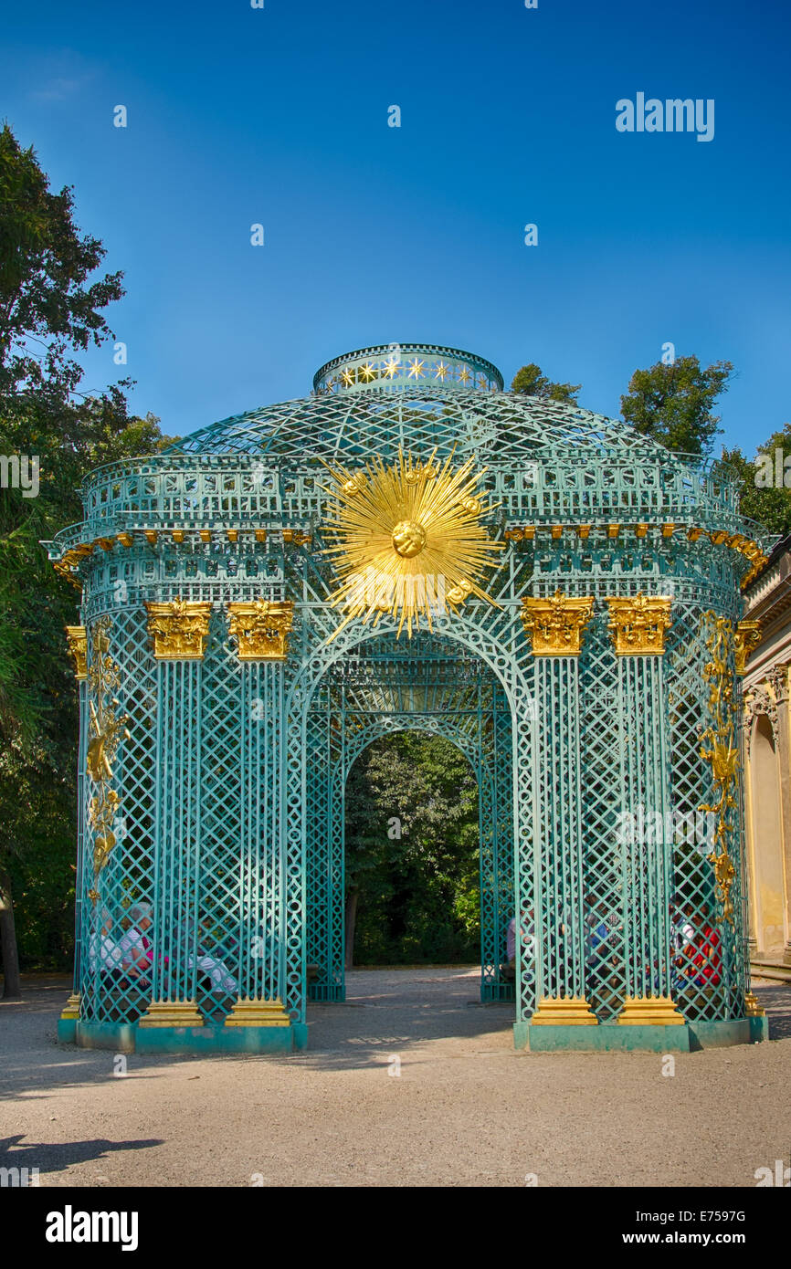 Pavillon orné au château de Sanssouci à Potsdam Sanssouci Park à l'extérieur de Berlin Allemagne Banque D'Images