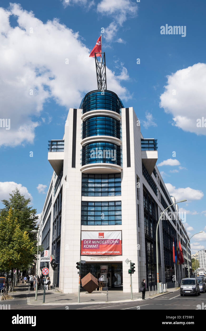 Willy Brandt le bâtiment fédéral SPD Berlin Allemagne Siège social Banque D'Images