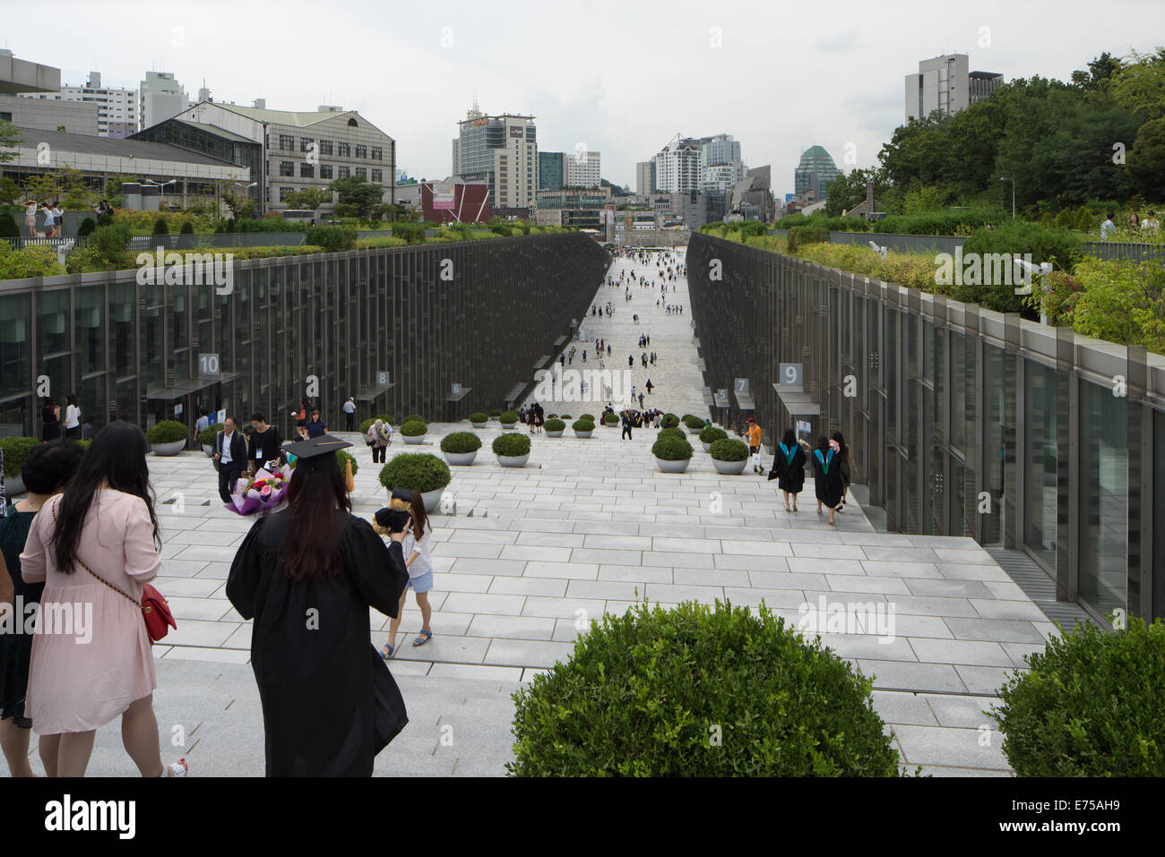 Ewha Womans University, Séoul en Corée du Sud. Architecte : Dominique Perrault. Banque D'Images