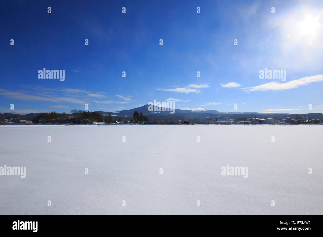 Mt.himekami en hiver Banque D'Images