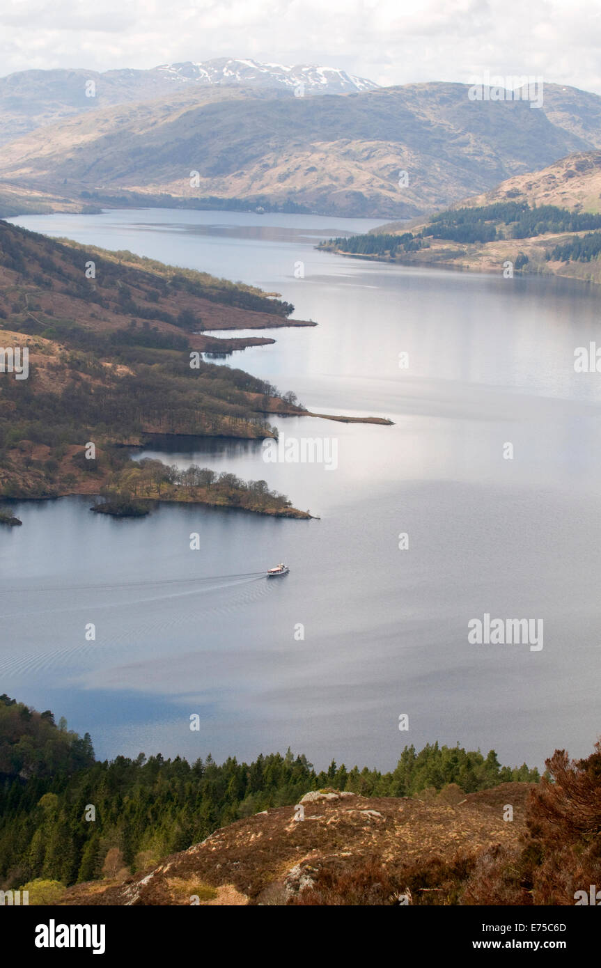 Loch Katrine vu de Ben A'un parc national des Trossachs Stirling en Écosse Banque D'Images