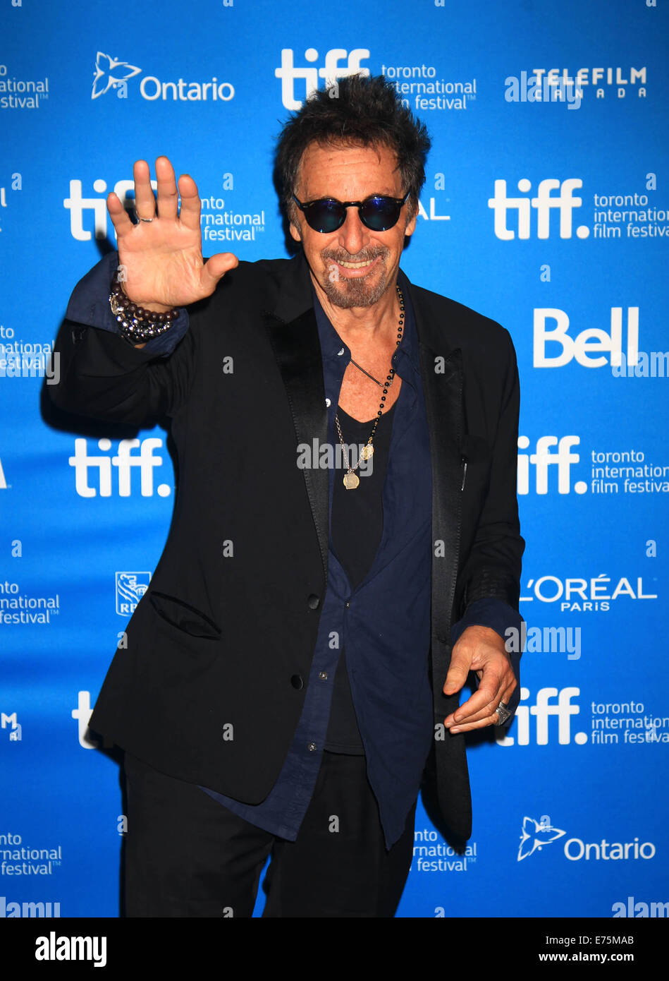 Toronto, Canada. Sep 7, 2014. Al Pacino acteur pose pour des photos lors de la conférence de presse du film 'Manglehorn' lors de la 39e Festival International du Film de Toronto à Toronto, Canada, le 7 septembre 2014. © Zou Zheng/Xinhua/Alamy Live News Banque D'Images