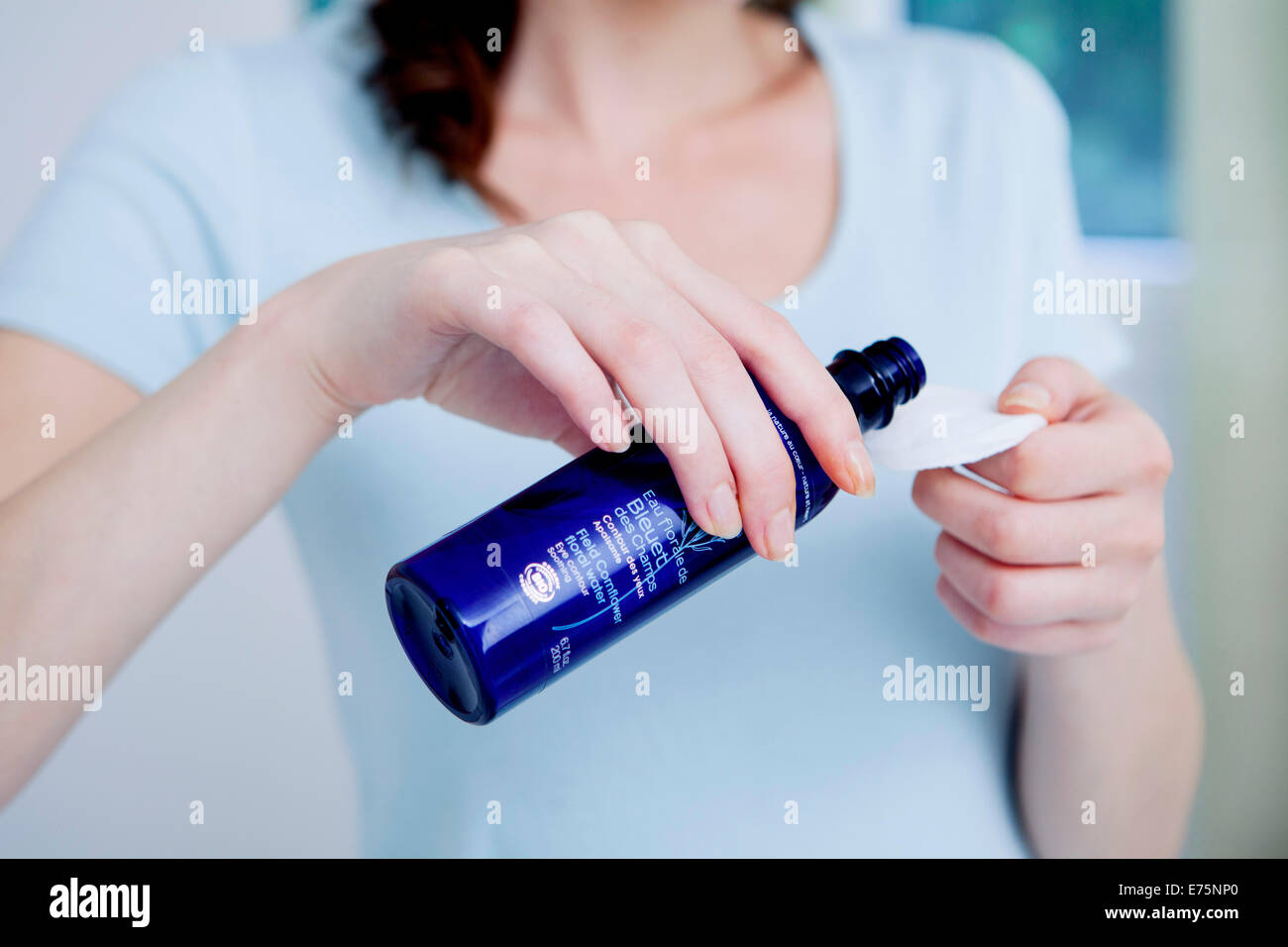 Soins visage, femme Banque D'Images