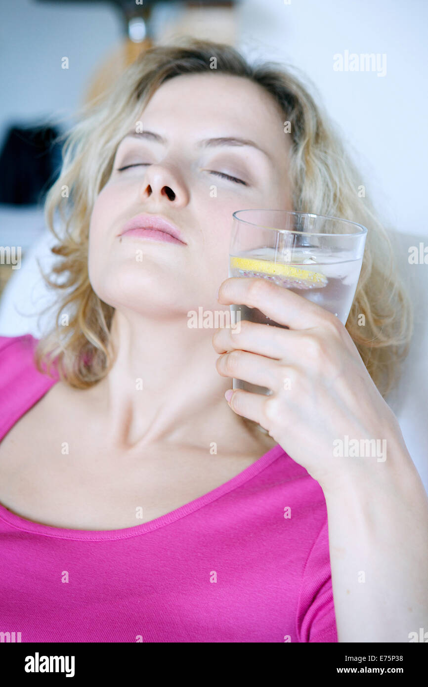 Temps chaud, femme Banque D'Images