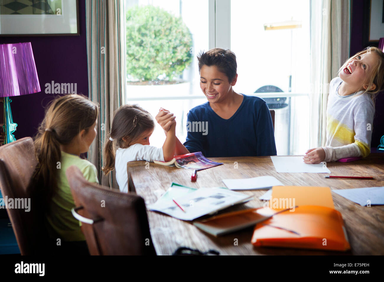 Famille nombreuse Banque D'Images