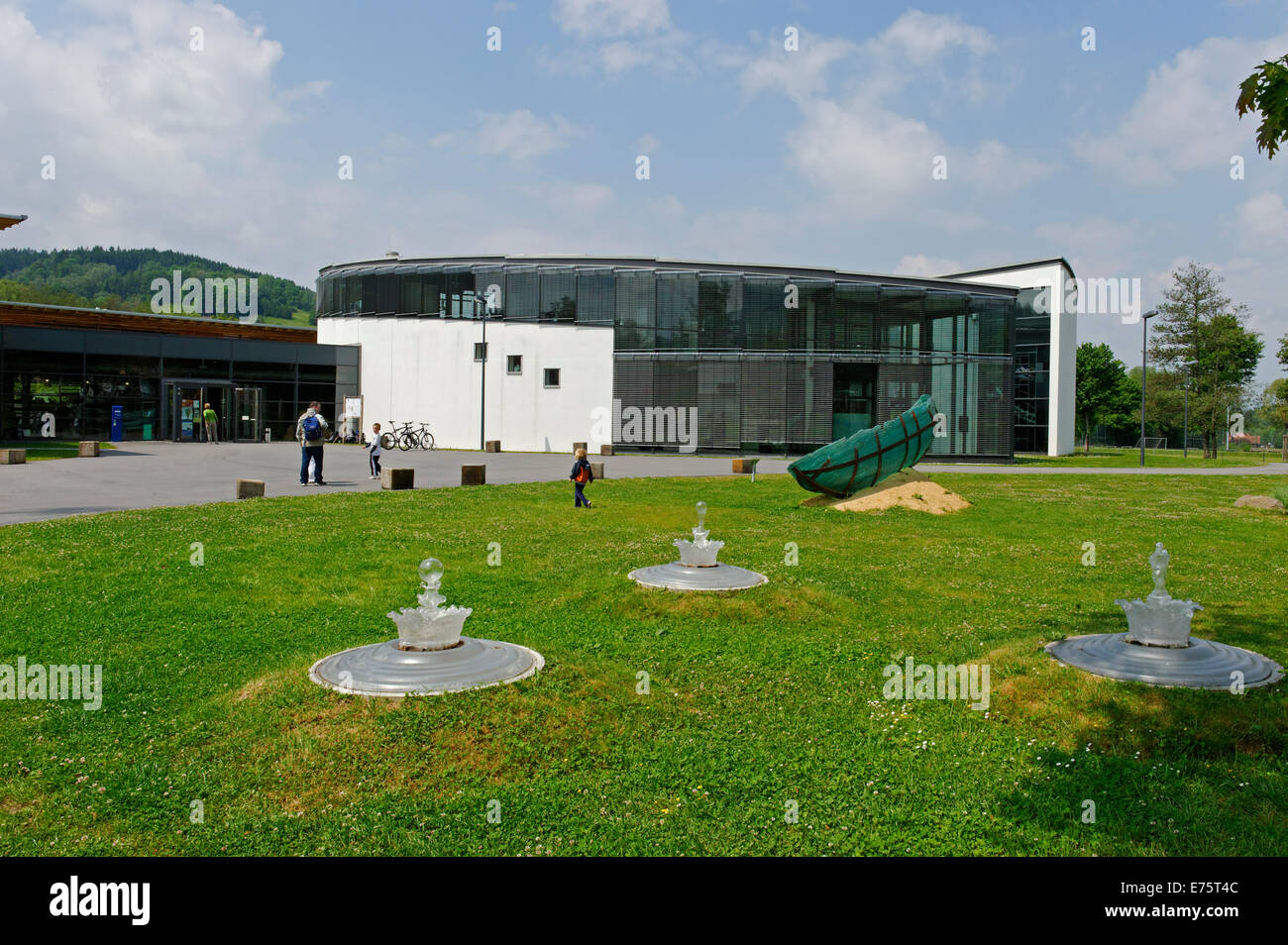 Gläsernen Gärten park au musée du verre, Frauenau, forêt de Bavière, Thuringe, Bavière, Allemagne Banque D'Images