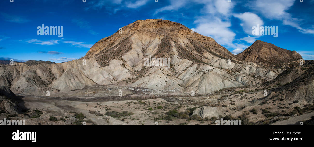 Désert de Tabernas, la province d'Almeria, Andalousie, Espagne Banque D'Images