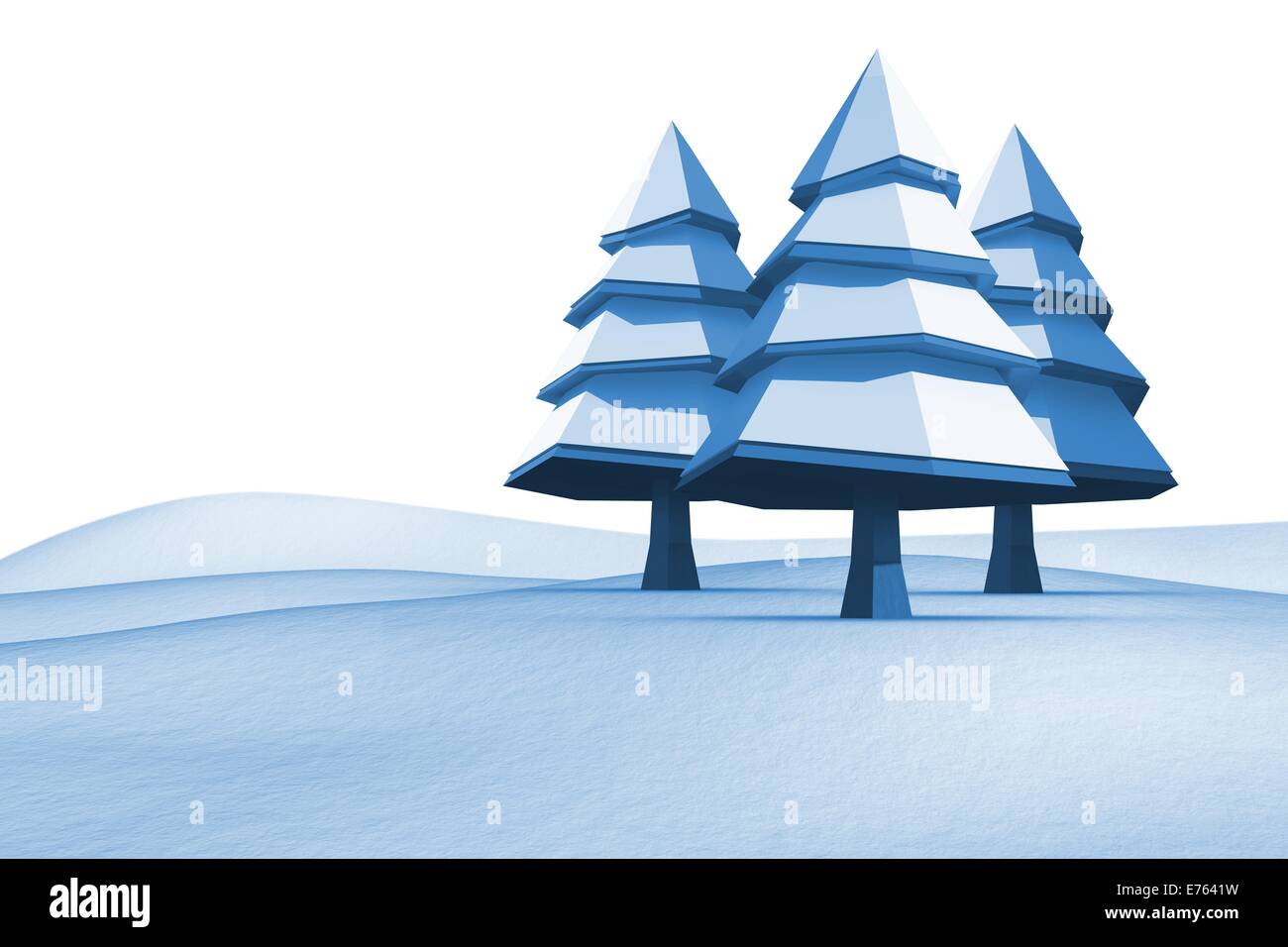 Sapins on snowy landscape Banque D'Images