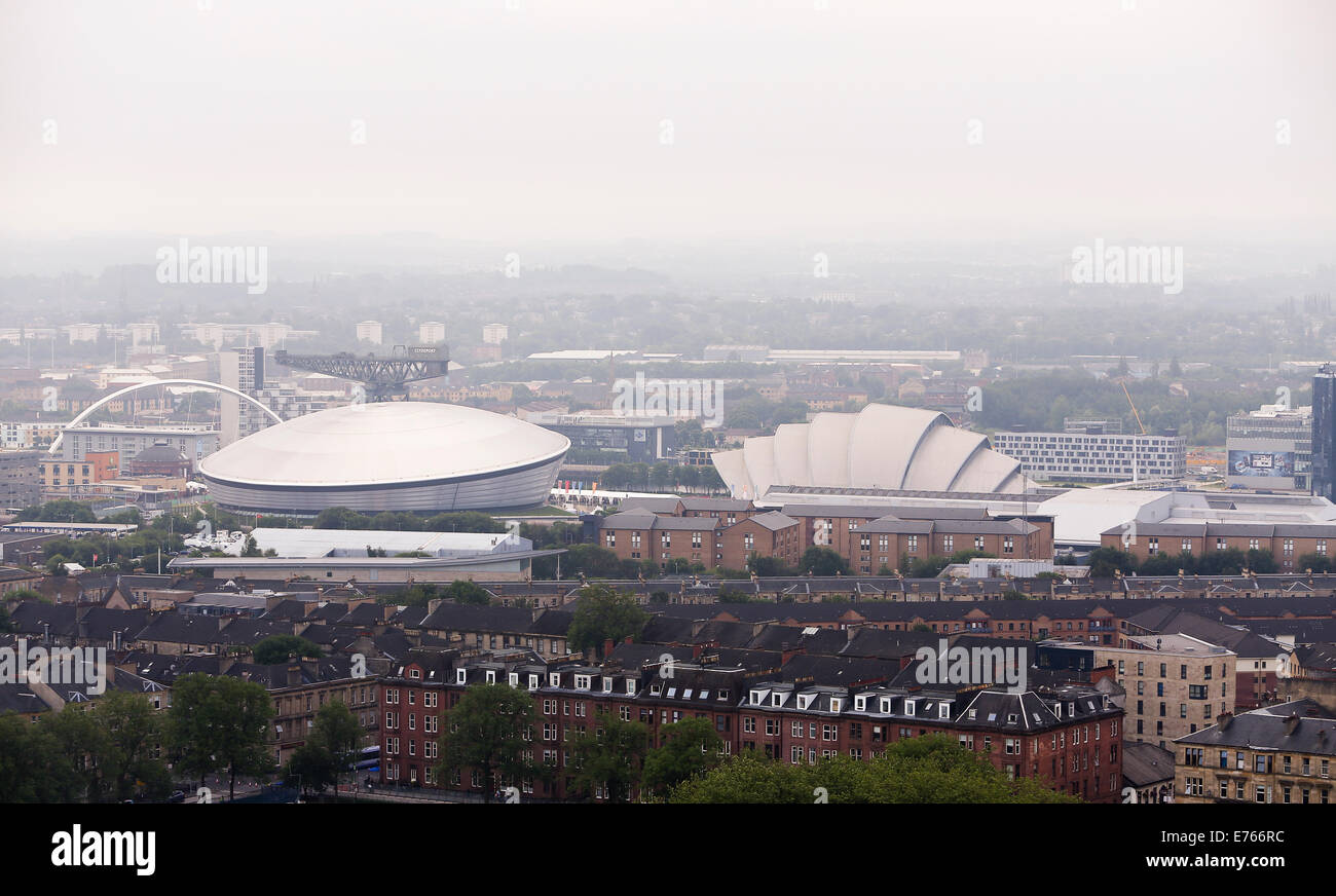 L'électricité et de l'ETI et SECC Glasgow Finnieston Crane Banque D'Images