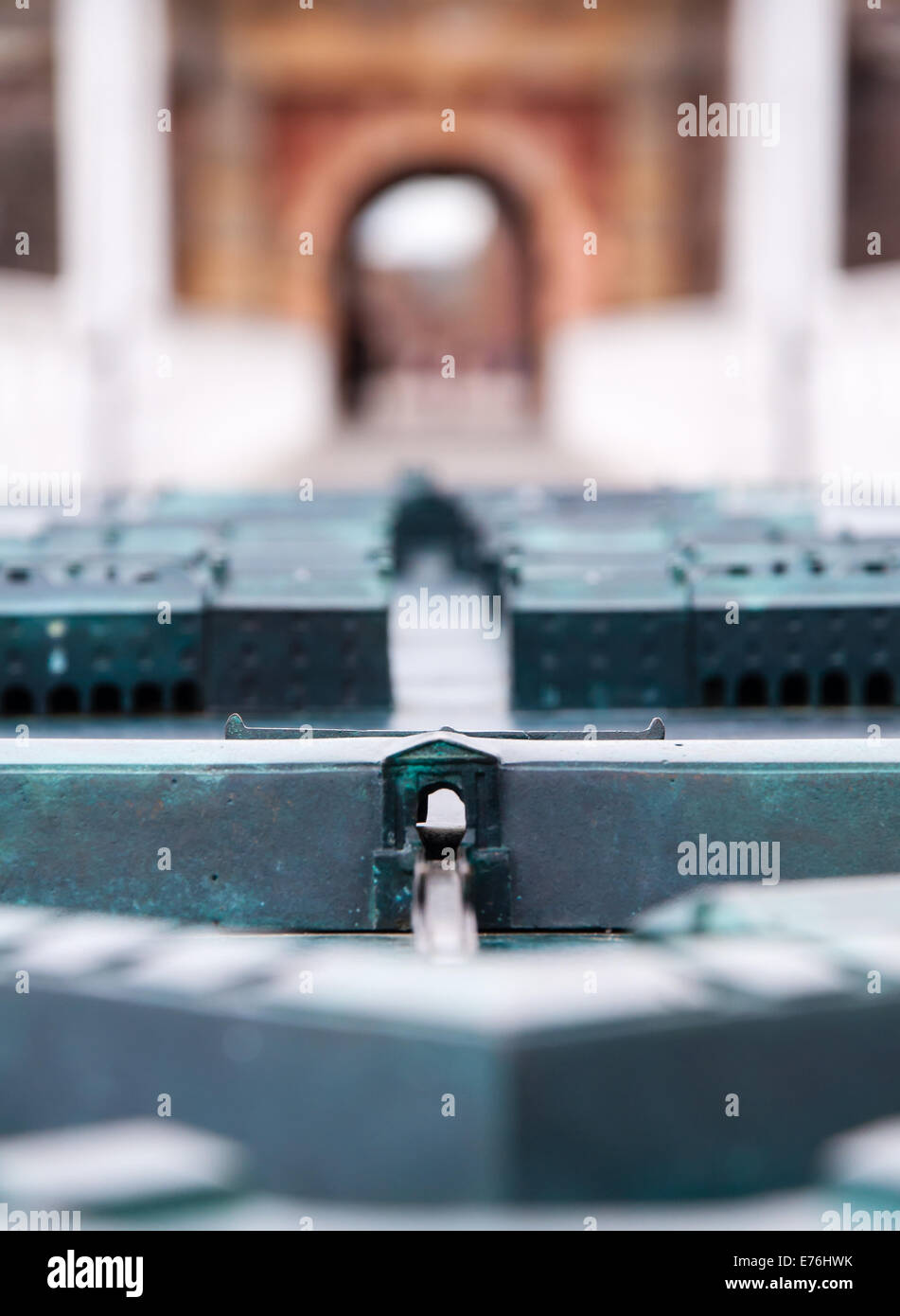 Modèle miniature de fort George, en Écosse, en ligne avec son entrée Banque D'Images