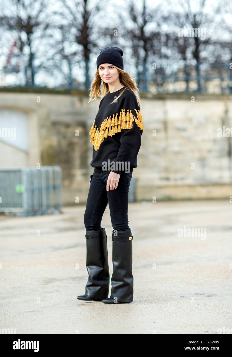 Womenswear Fashion Week de Paris Automne-hiver 2014-2015 - Celebrity Sightings comprend : Maria Kolosova Où : Paris, France Quand : 03 Mars 2014 Banque D'Images