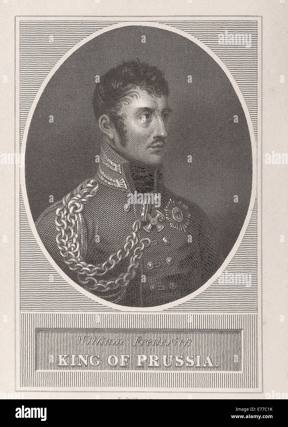 Willem Frederick King of Prussia- Gravure britannique - XIX ème siècle Banque D'Images