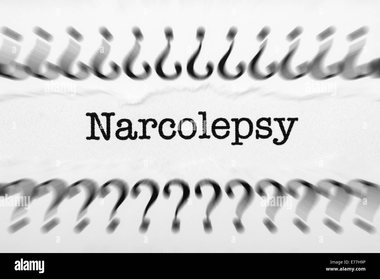 La narcolepsie texte concept Banque D'Images