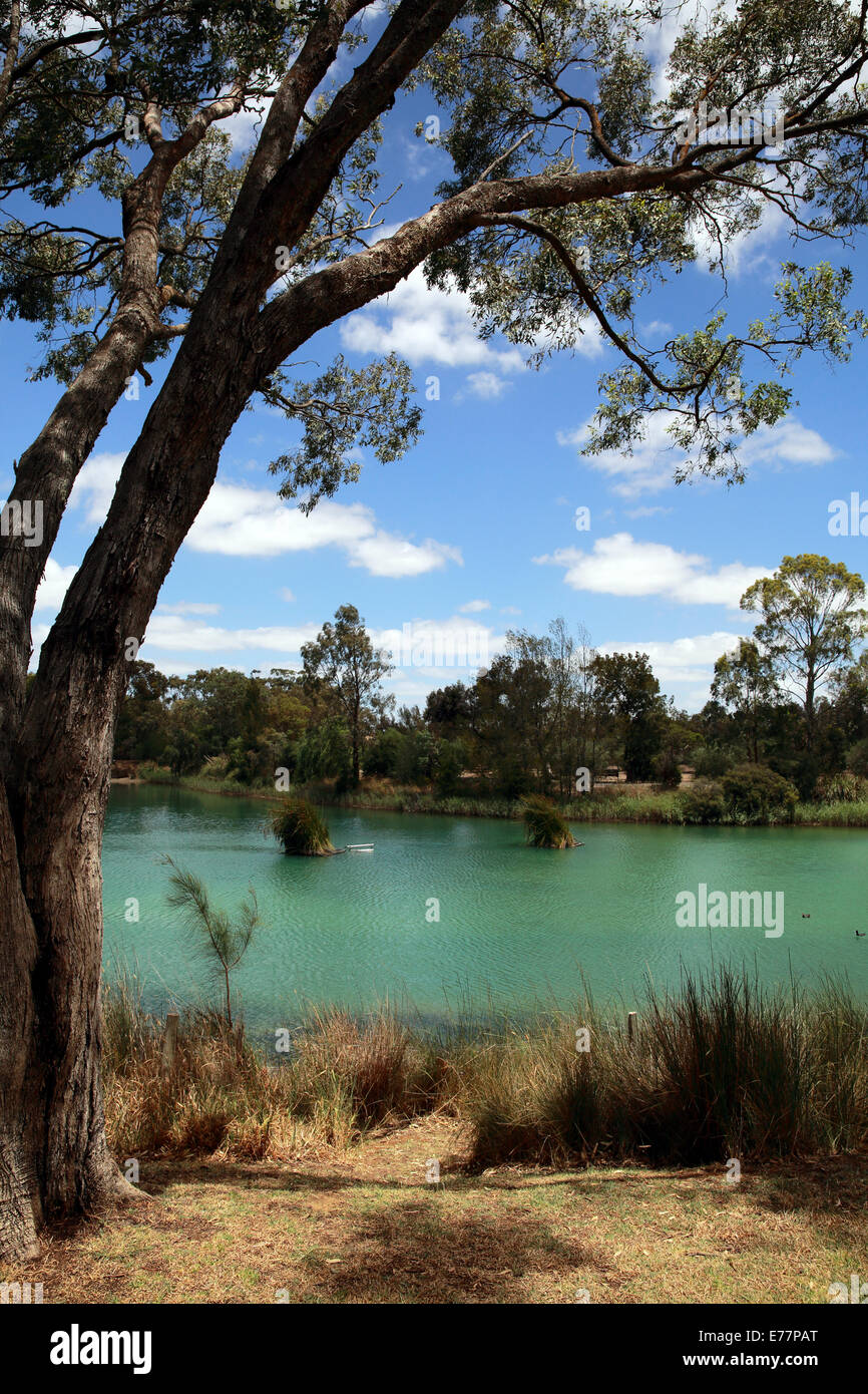 Holding de l'eau dans le barrage de La Vallée de Barossa en Australie Banque D'Images