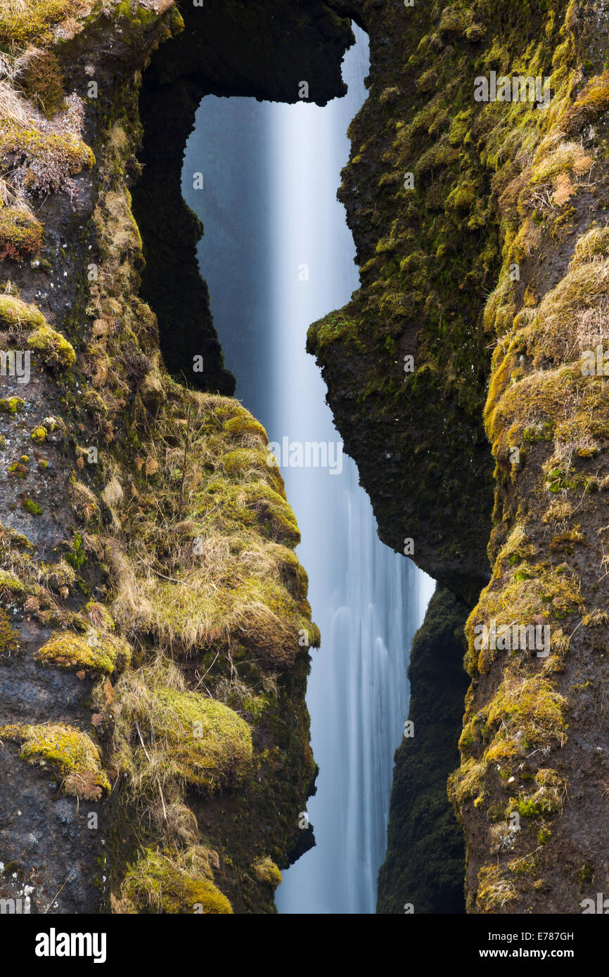 Gljúfurárfoss Cascade, le sud de l'Islande Banque D'Images