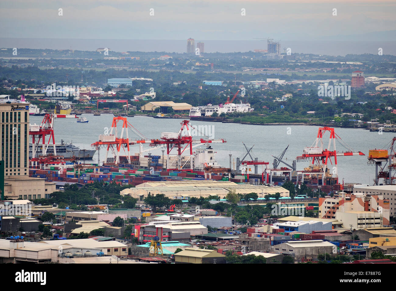 Zone du port et de l'île Mactan Cebu City aux Philippines Banque D'Images