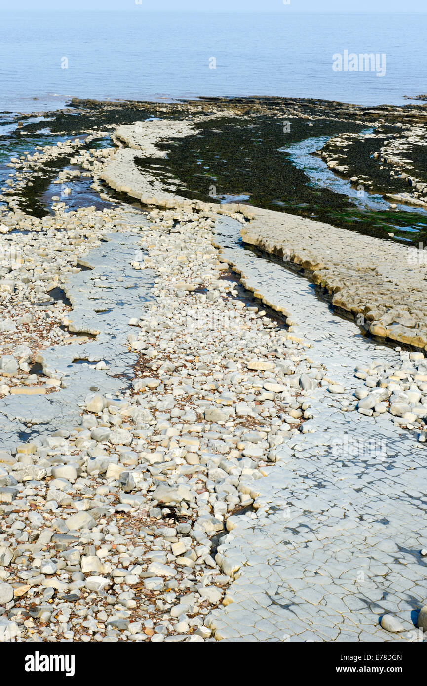 Plage de Kilve Somerset du Sud-ouest de l'Angleterre Banque D'Images