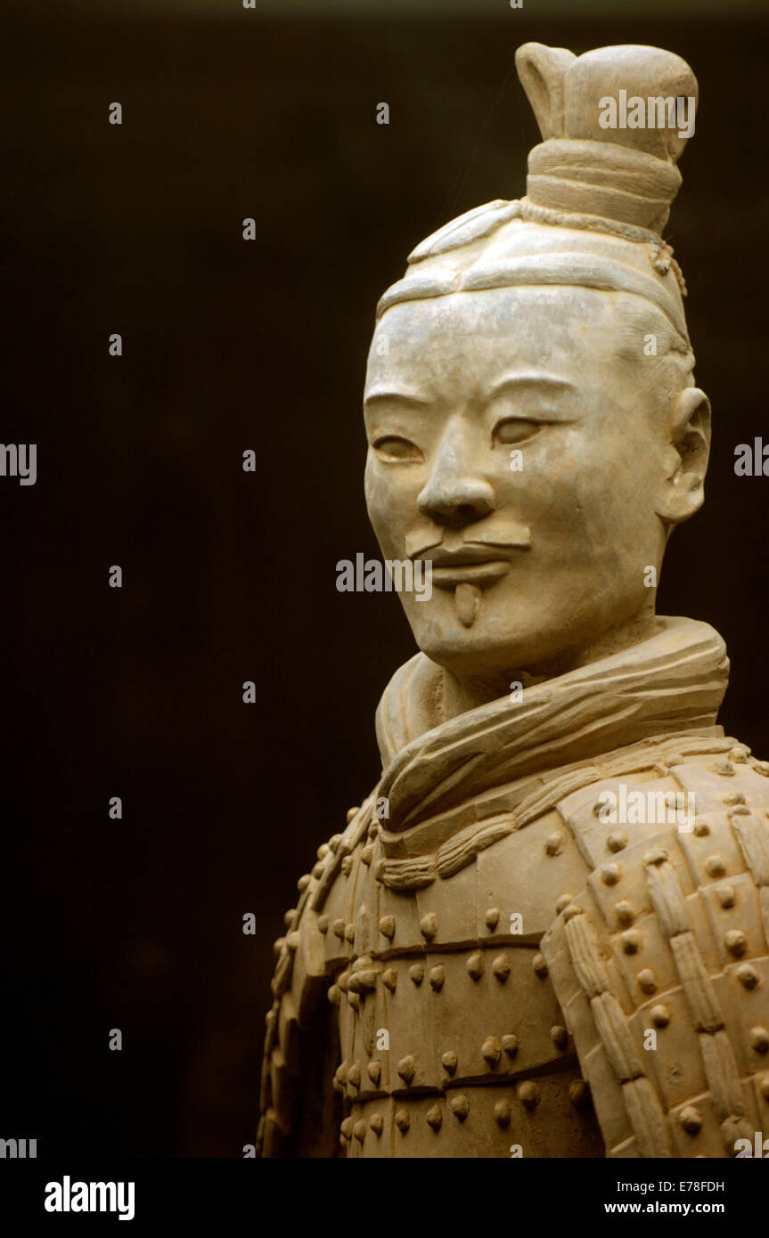 Terre cuite à la musée de Xian Banque D'Images