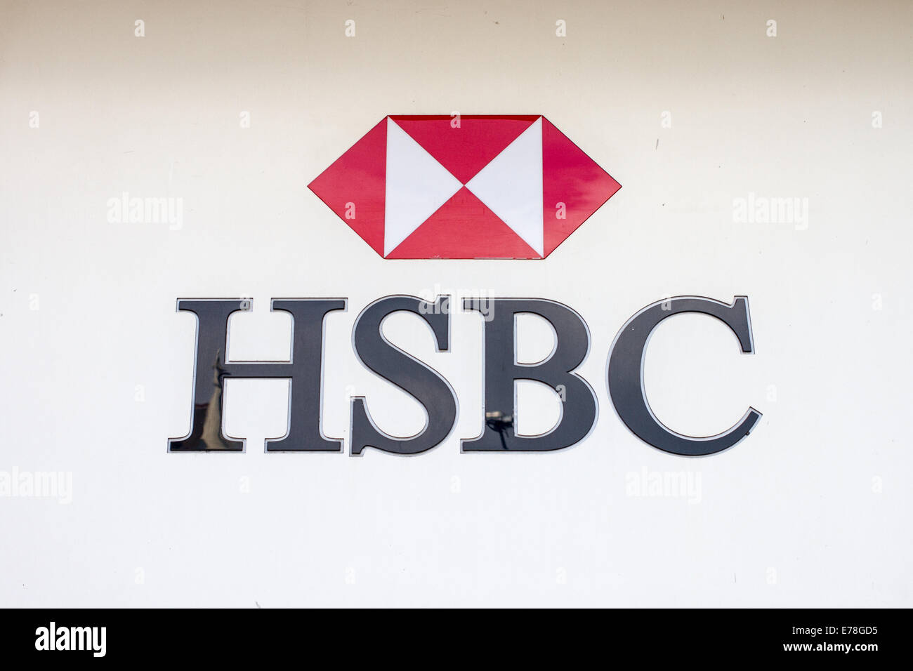 Signe de la HSBC et le logo Banque D'Images