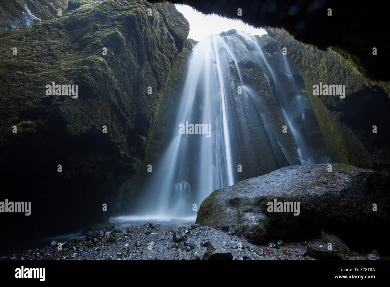 Cascade de Seljalandsfoss, le sud de l'Islande Banque D'Images