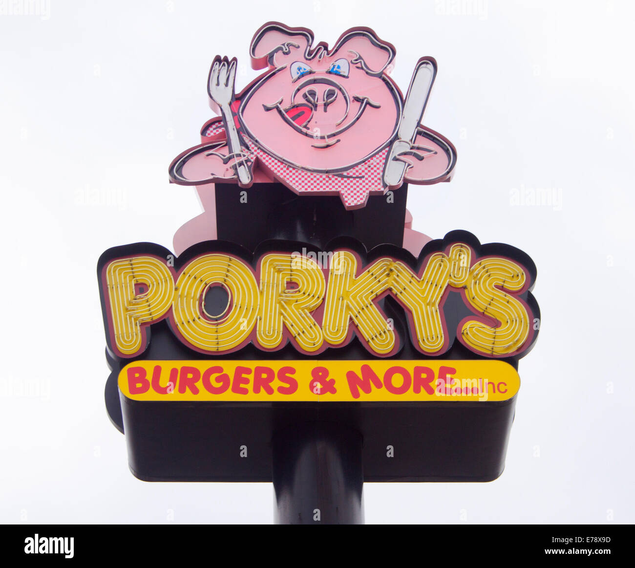 Porkys burgers et plus signer à San Antonio (Texas Photo Stock Alamy