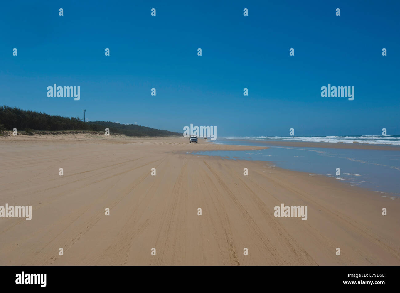 75 Mile Beach, Fraser Island, Queensland, Australie Banque D'Images