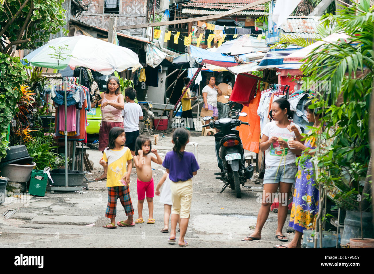 Scène de rue, Barangay Pasil, Cebu City, Philippines Banque D'Images