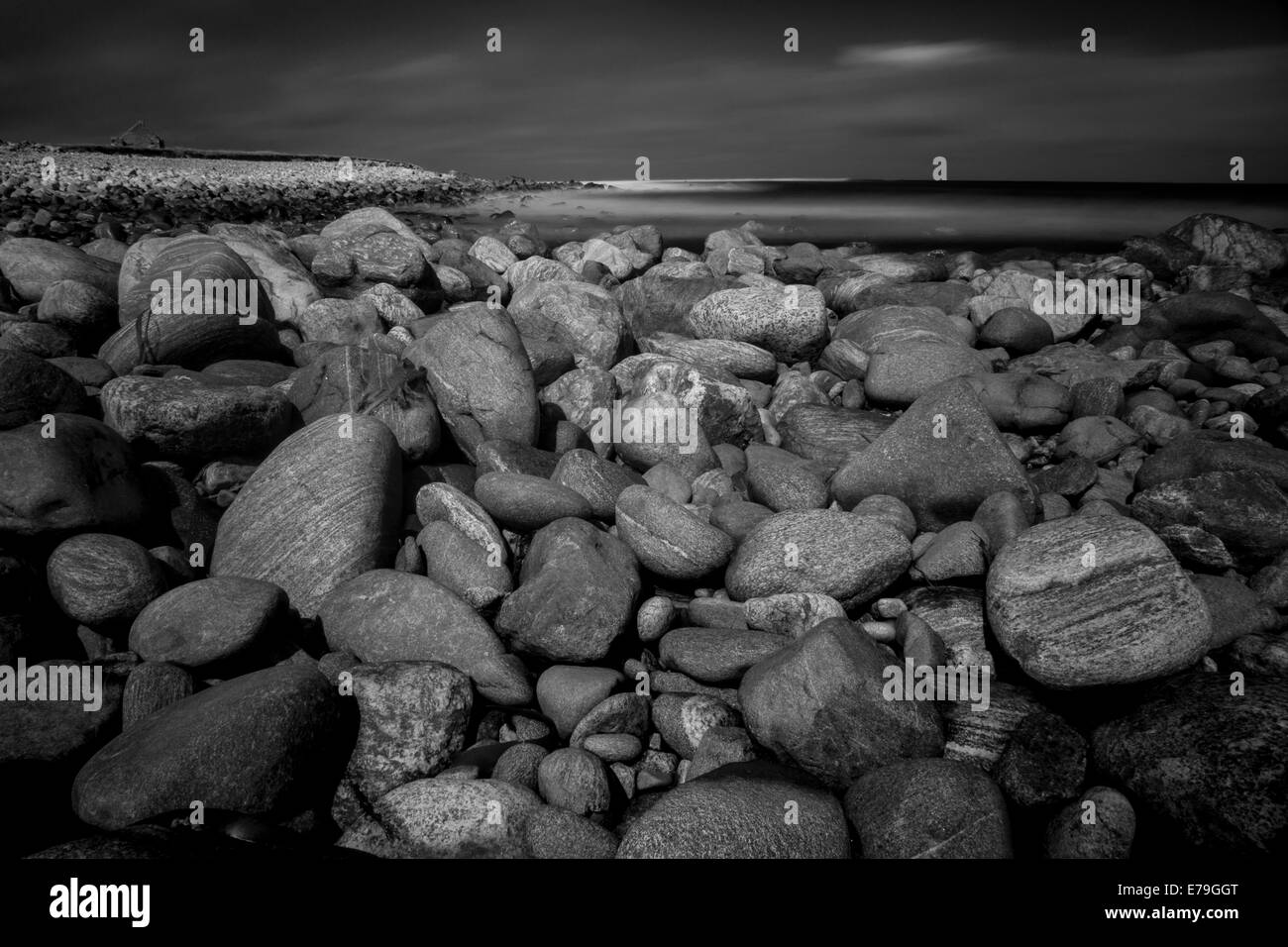 Rocky seashore seascape écossais, Isle Of Lewis Banque D'Images