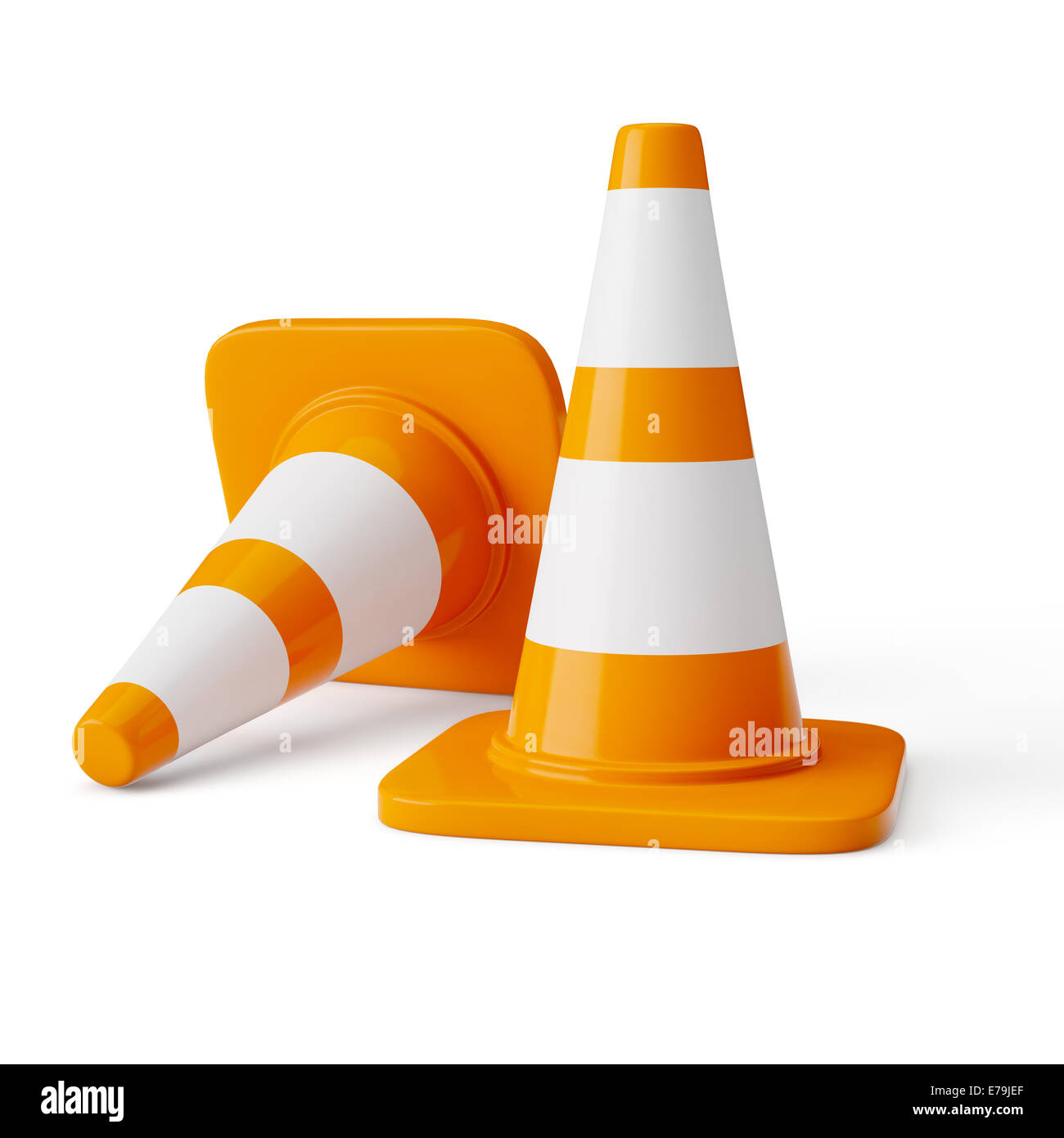 Traffic cone warning construction Banque de photographies et d'images à  haute résolution - Alamy