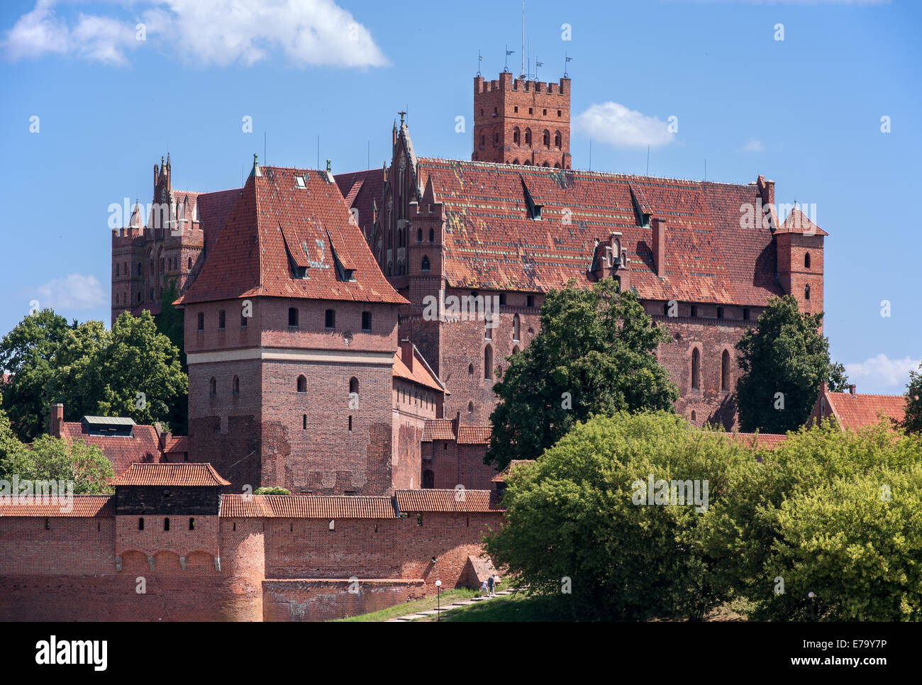 Cité médiévale château de Malbork. La forteresse principale des Chevaliers teutoniques Banque D'Images
