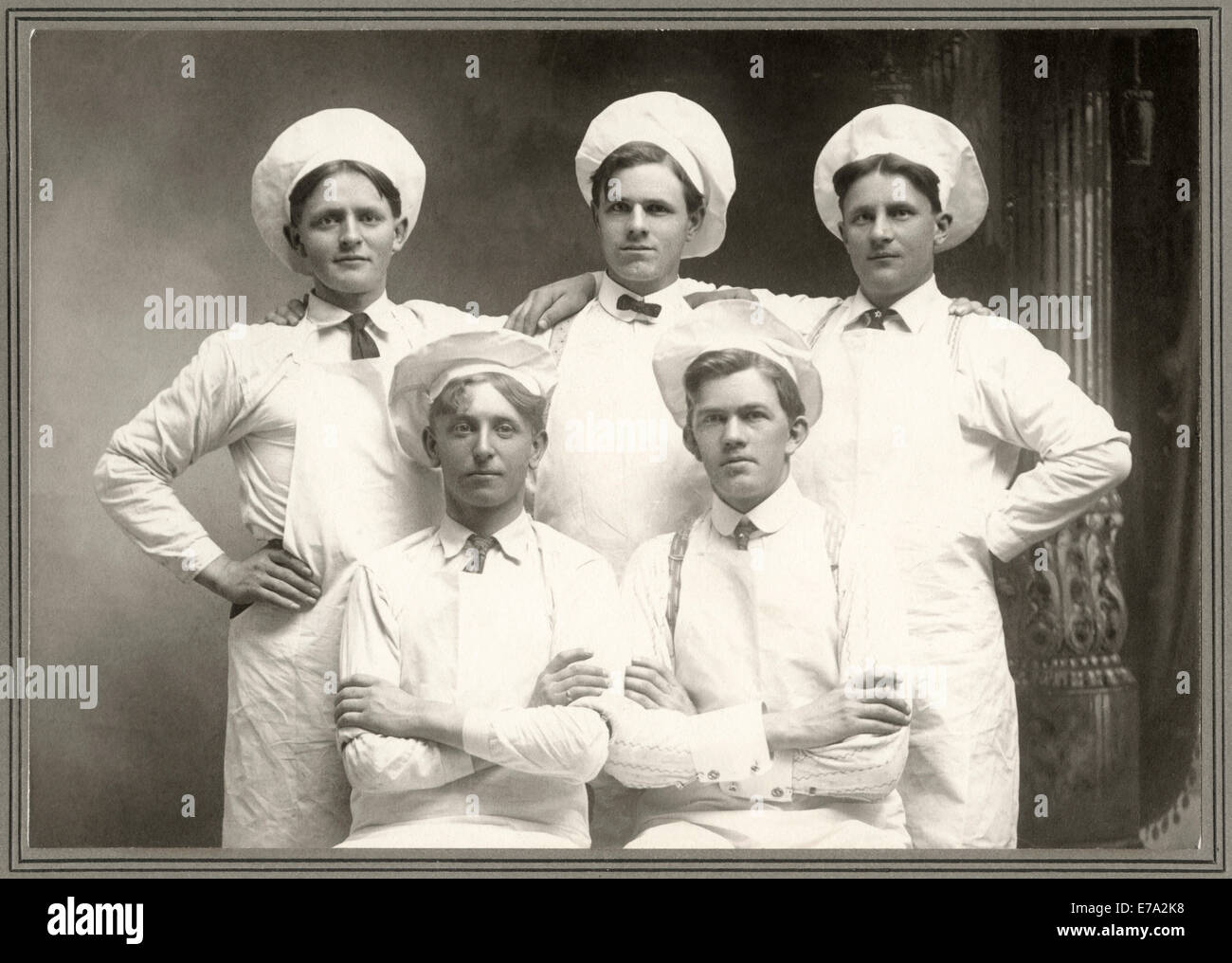 Groupe de boulangers, Portrait, vers 1900 Banque D'Images
