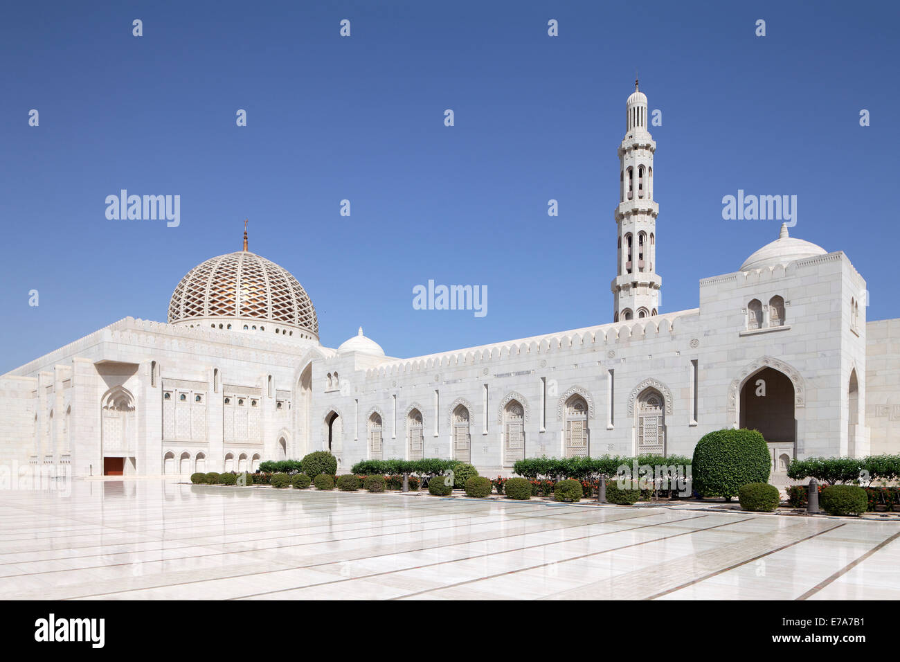 Grande Mosquée Sultan Qaboos, Muscat, Oman Banque D'Images