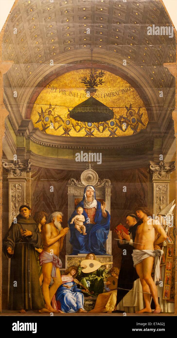 Retable de San Giobbe, de Giovanni Bellini, vers 1487, Galleria dell'Accademia, Venise, Italie, Europe Banque D'Images