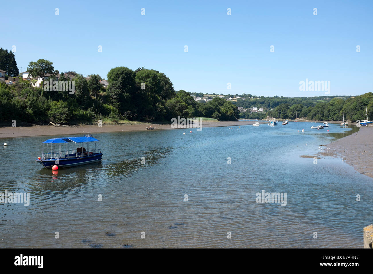Rivière Teifi et la baie Cardigan au Pays de Galles Banque D'Images