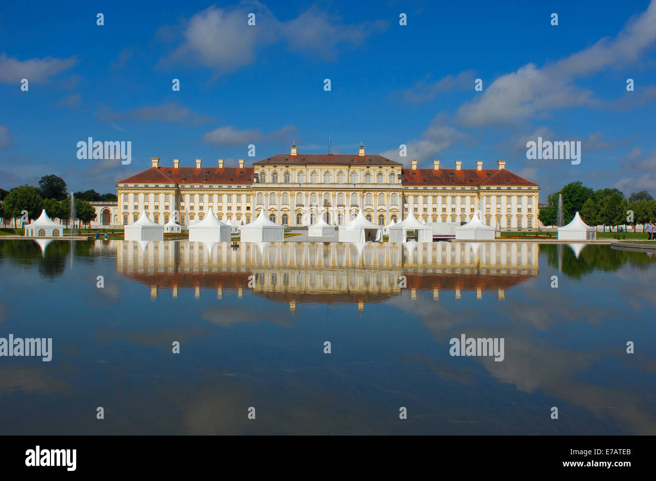 Nouveau château de Schleissheim, Neues Schloss Château De Schleissheim, Château de Schleissheim, Oberschleißheim, près de Munich, Haute-Bavière, Bavaria, Banque D'Images