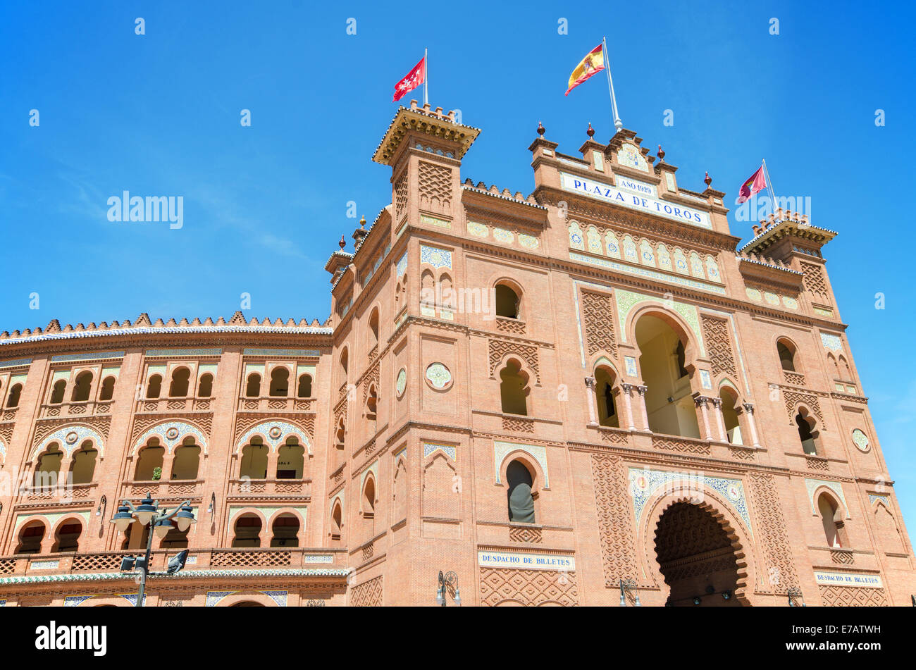 MADRID - 13 avril : célèbre arène de corrida à Madrid. Plaza de Toros de Las Ventas, le 13 avril 2013 à Madrid, Espagne Banque D'Images