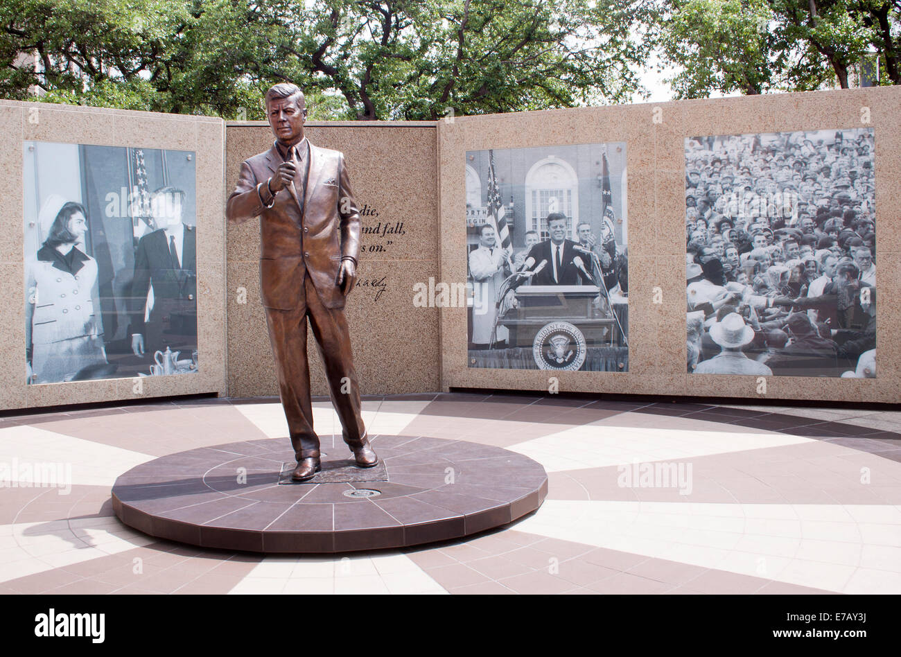Statue de John F Kennedy à Dallas au Texas Banque D'Images