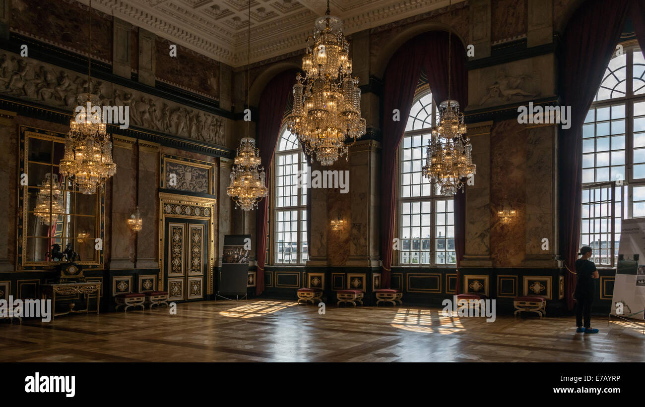 Lumière, ombres et reflets, Christiansborg Palace, Copenhague, Danemark Banque D'Images